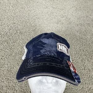 NRA Hat Cap Snap Back Mens One Size Navy American Flag Trucker Patriotic USA